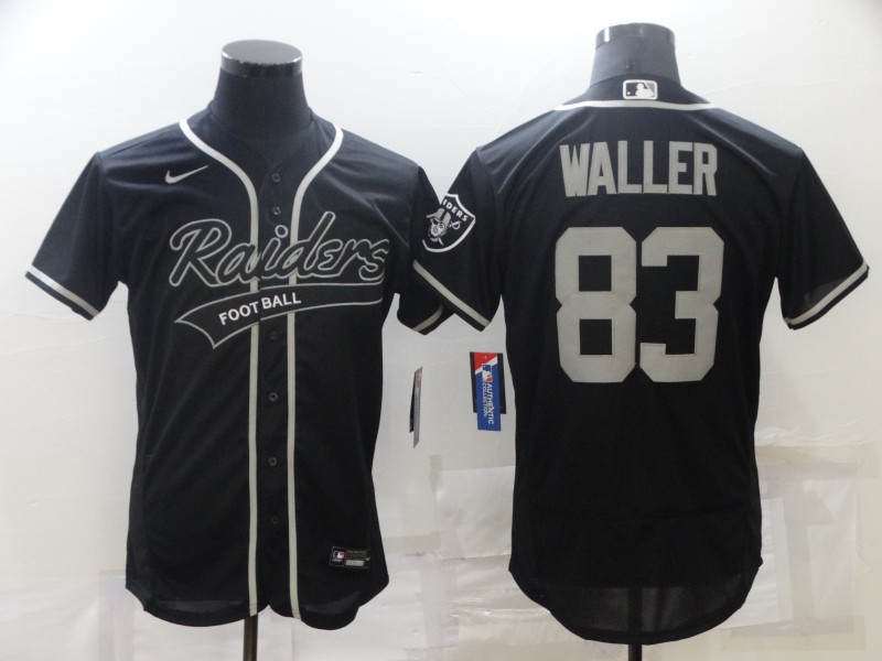 Men's Las Vegas Raiders #83 Darren Waller Black Flex Base Stitched Jersey Men's Las Vegas Raiders #83 Darren Waller Black Flex Base Stitched Jersey